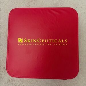 SkinCeuticals Red Skincare Pouch with Gold Logo